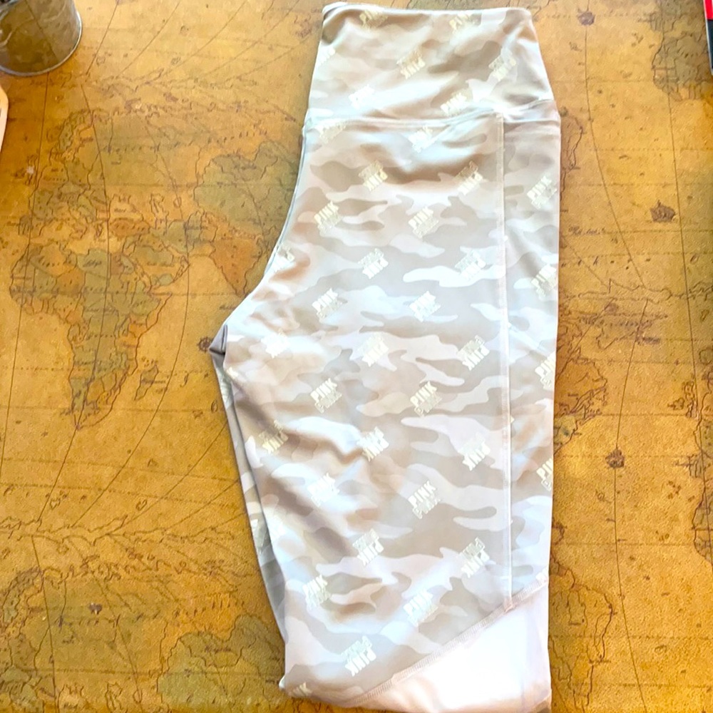 PINK Ultimate Leggings, 7/8 Length, Camo Print